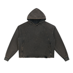 Vintage Washed Frayed-Hem Hoodie