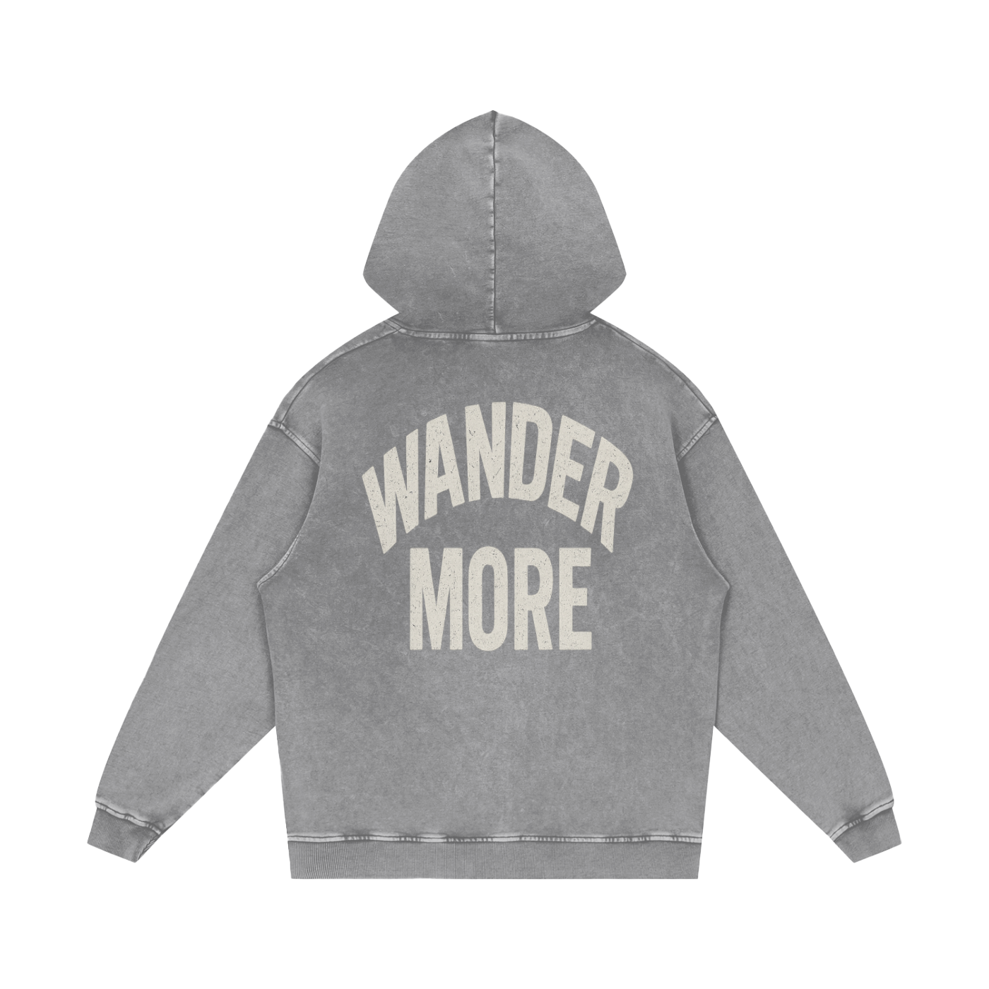 Snow Washed Loose Cotton Hoodie