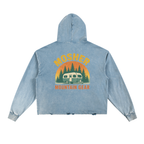 Vintage Washed Frayed-Hem Hoodie