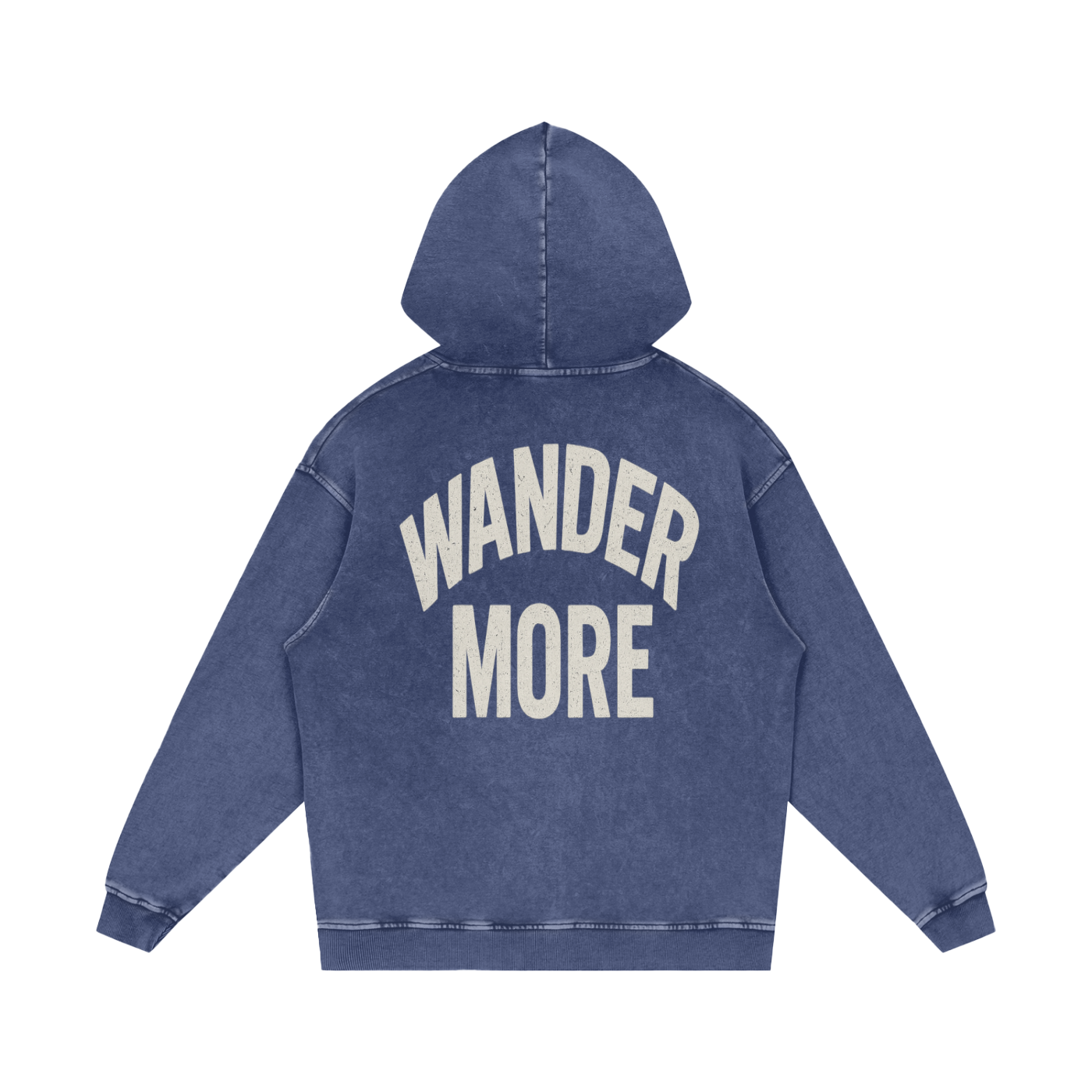 Snow Washed Loose Cotton Hoodie