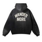 Vintage Washed Frayed Fleece Hoodie