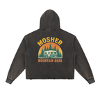 Vintage Washed Frayed-Hem Hoodie