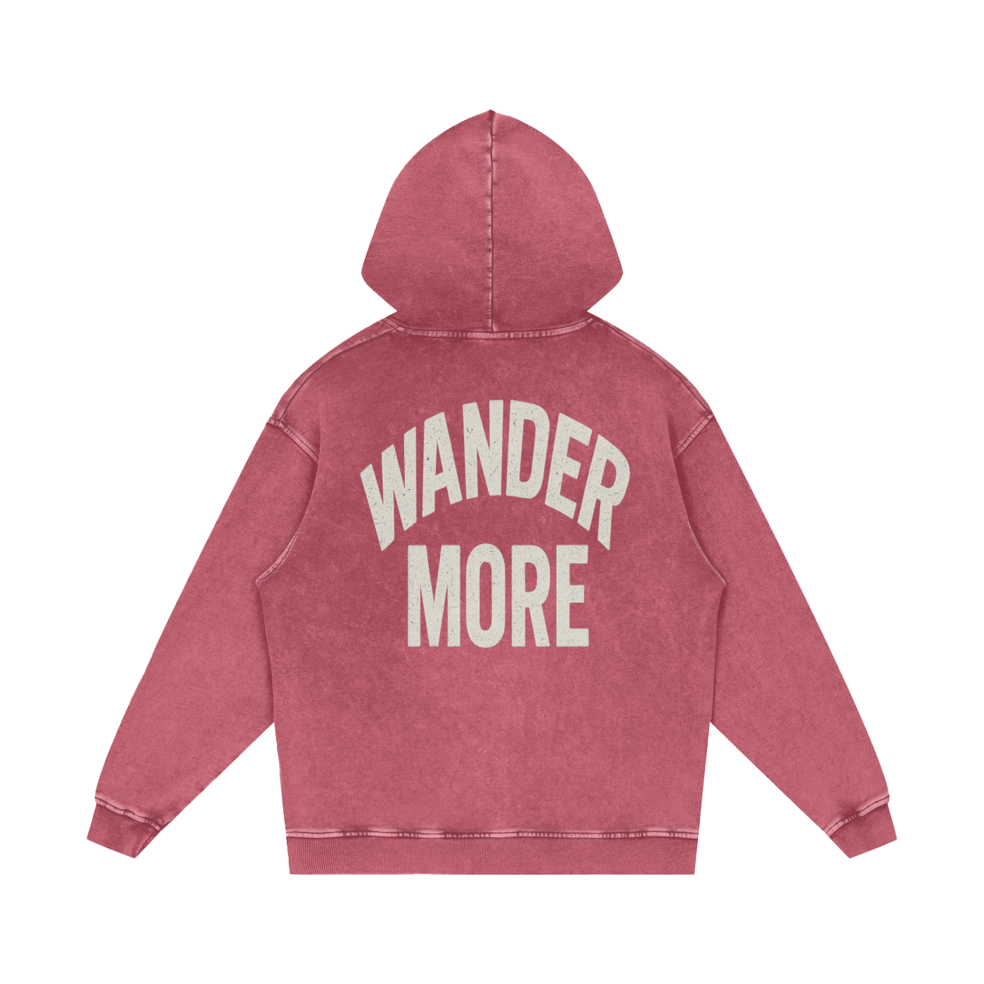 Snow Washed Loose Cotton Hoodie