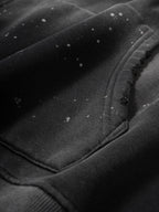 Vintage Washed Frayed Fleece Hoodie